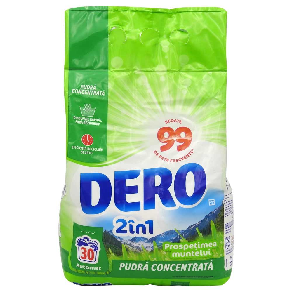 Dero Prospetimea Muntelui, Detergent Pudra Automat, Indepartare Pete, 30 Spalari, 2.25 kg