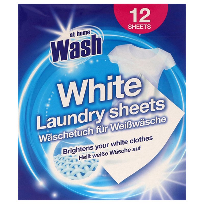 At Home Wash, Servetele Captatoare de Culoare pentru Rufe Albe, Previne Transferul de Pigment, Utilizare Masina Automata, 16 Bucati