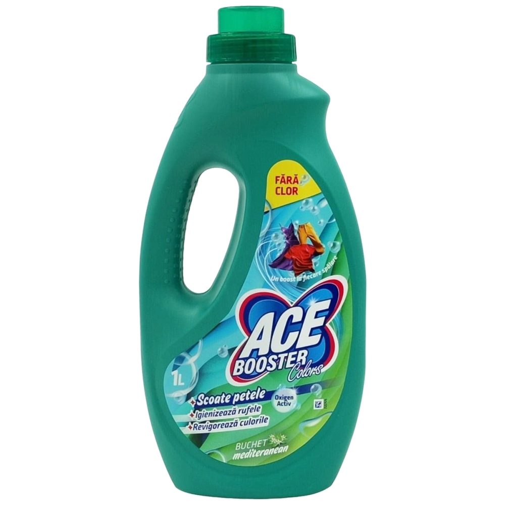 Ace Booster Color, Solutie Pentru Pete Si Igienizarea Hainelor, Formula Sigura Pentru Tesaturi Colorate, 1 L