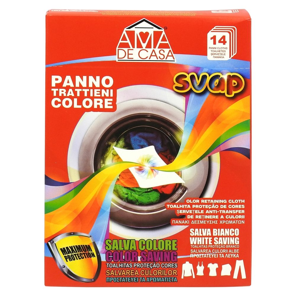 Ama de Casa, Șervețele Captatoare de Culoare și Protecție Maximum Protection, Anti-Transfer Coloranți, 14 Bucăți