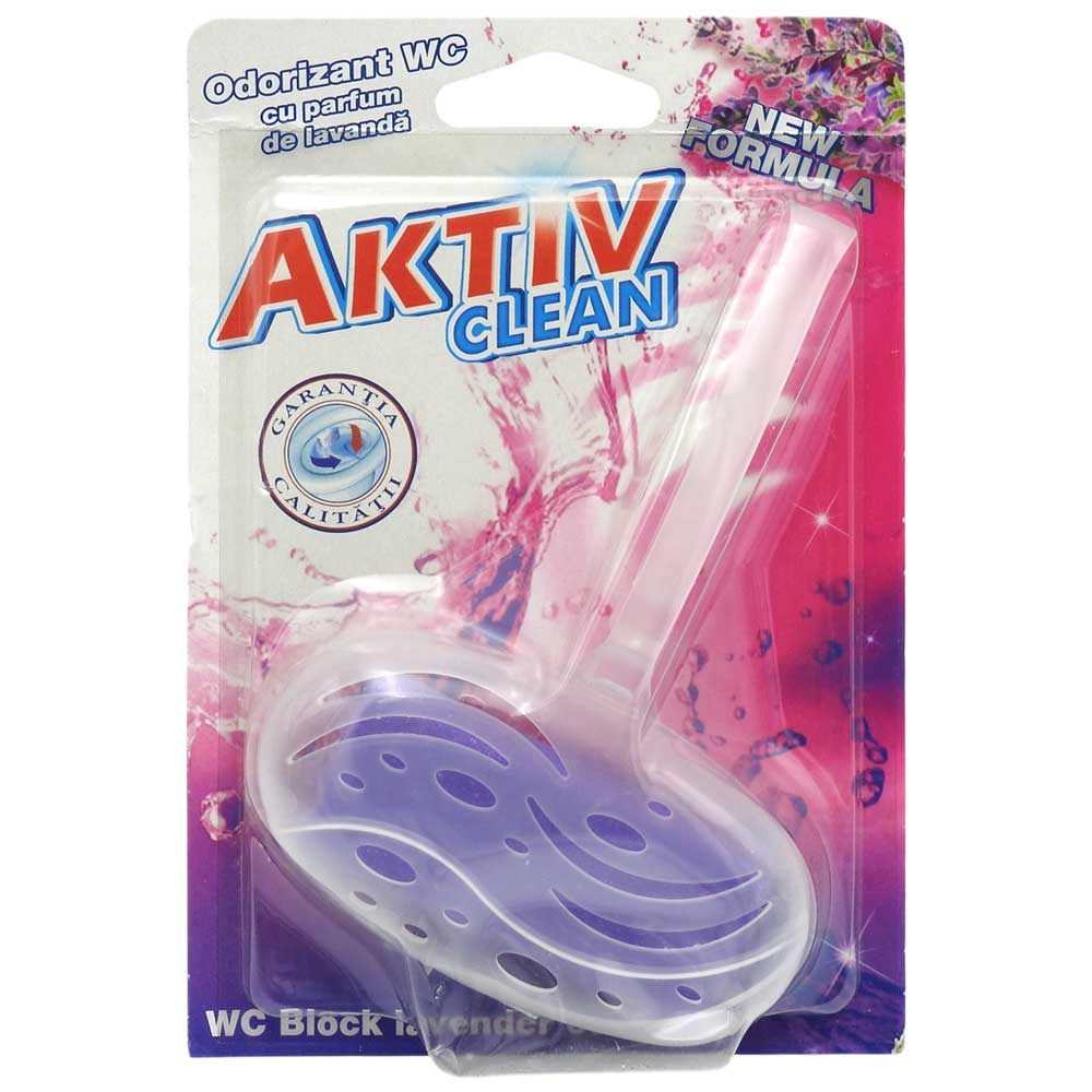 Odorizant WC Aktiv, Igienizant și Dezinfectant sub Formă de Cub, Parfum Lavandă, 40 g