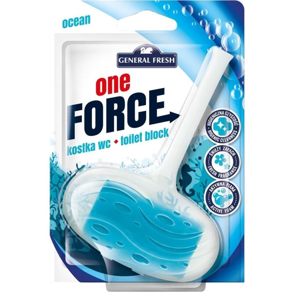 Odorizant WC Aktiv, Igienizant Cu Efect De Prospețime Marină, Pastilă De Curățare Cu Suport, 40 g