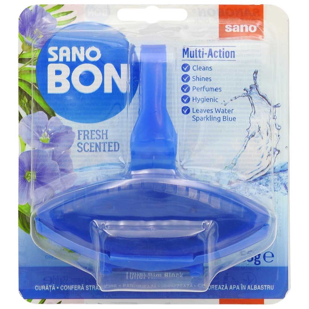 Sano Odorizant WC, Igienizează Și Parfumază, Pastilă Cu Efect De Albastru, 55 g