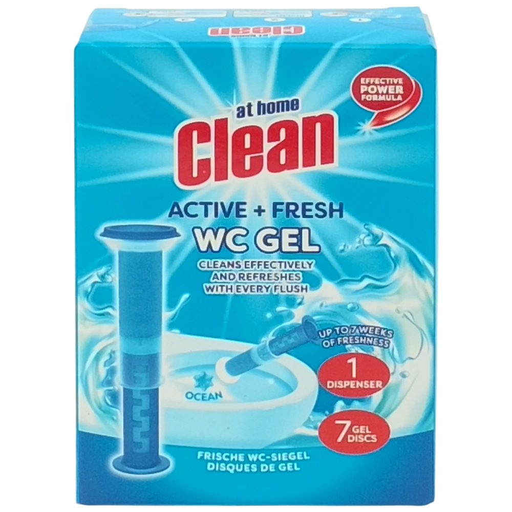 Gel Igienizant Pentru Toaleta At Home Clean Active Fresh, Actiune De Curatare Si Prospetime, Parfum Ocean, 30 ml