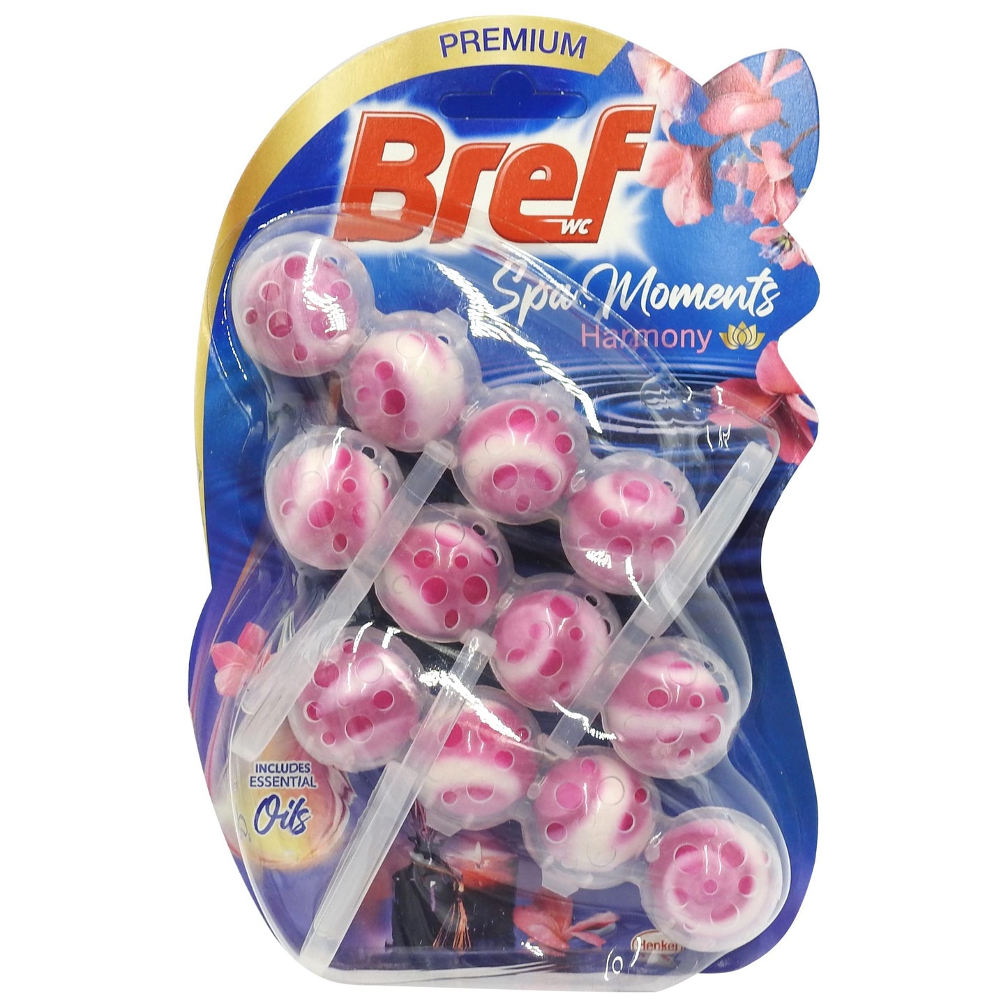 Bref Odorizant WC Spa Moments Harmony, Tehnologie Odour Clear, Parfum de Durată, Odorizant sub Formă de Bile, 3 x 50 g