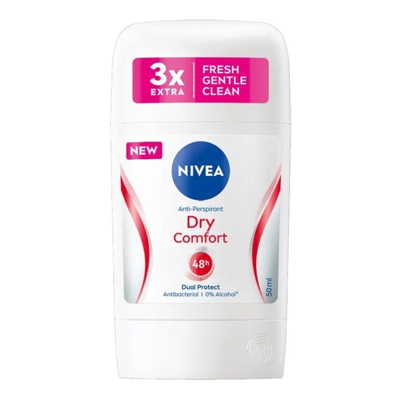 Nivea Antiperspirant Stick Dry Comfort, Protectie 48h Impotriva Transpiratiei, Protectie Dual Active, 50 ml