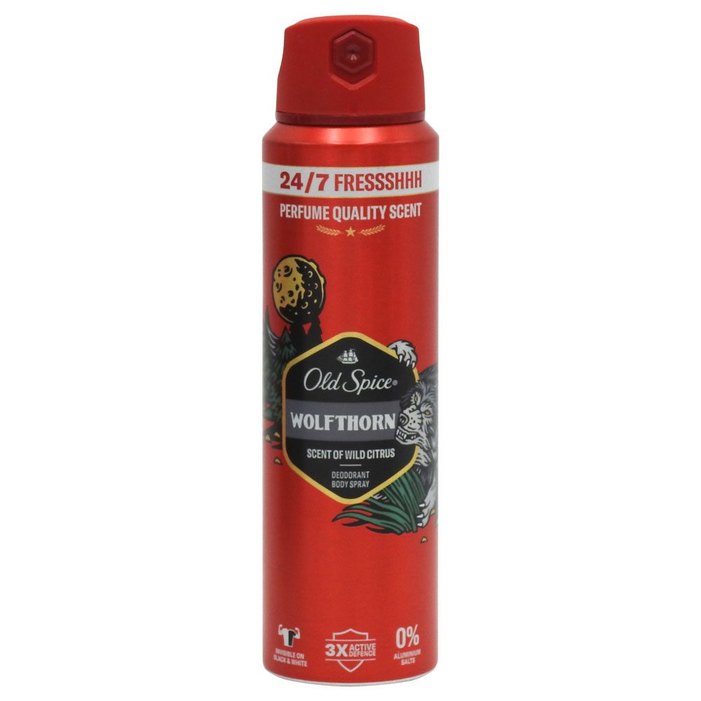 Old Spice Wolfthorn, Deodorant Spray Antiperspirant, Protectie 48h, Parfum de Citrice, 150 ml