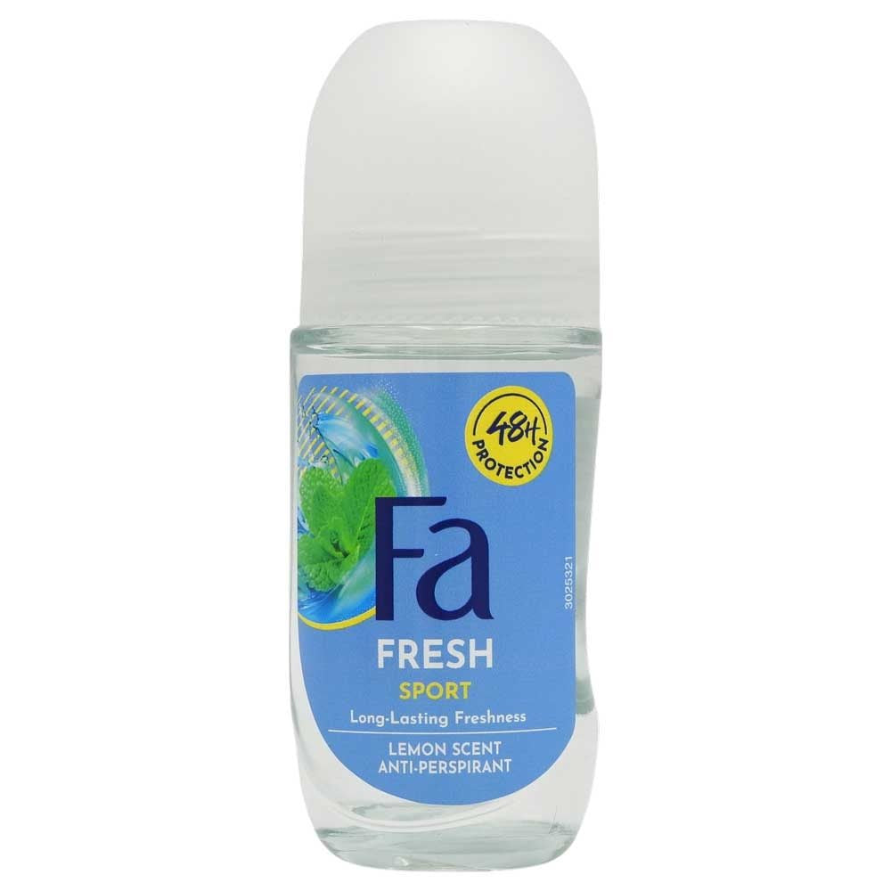 Antiperspirant Roll-On Fa Sporty Fresh, Protectie Impotriva Transpiratiei, Parfum Energizant, 50 ml