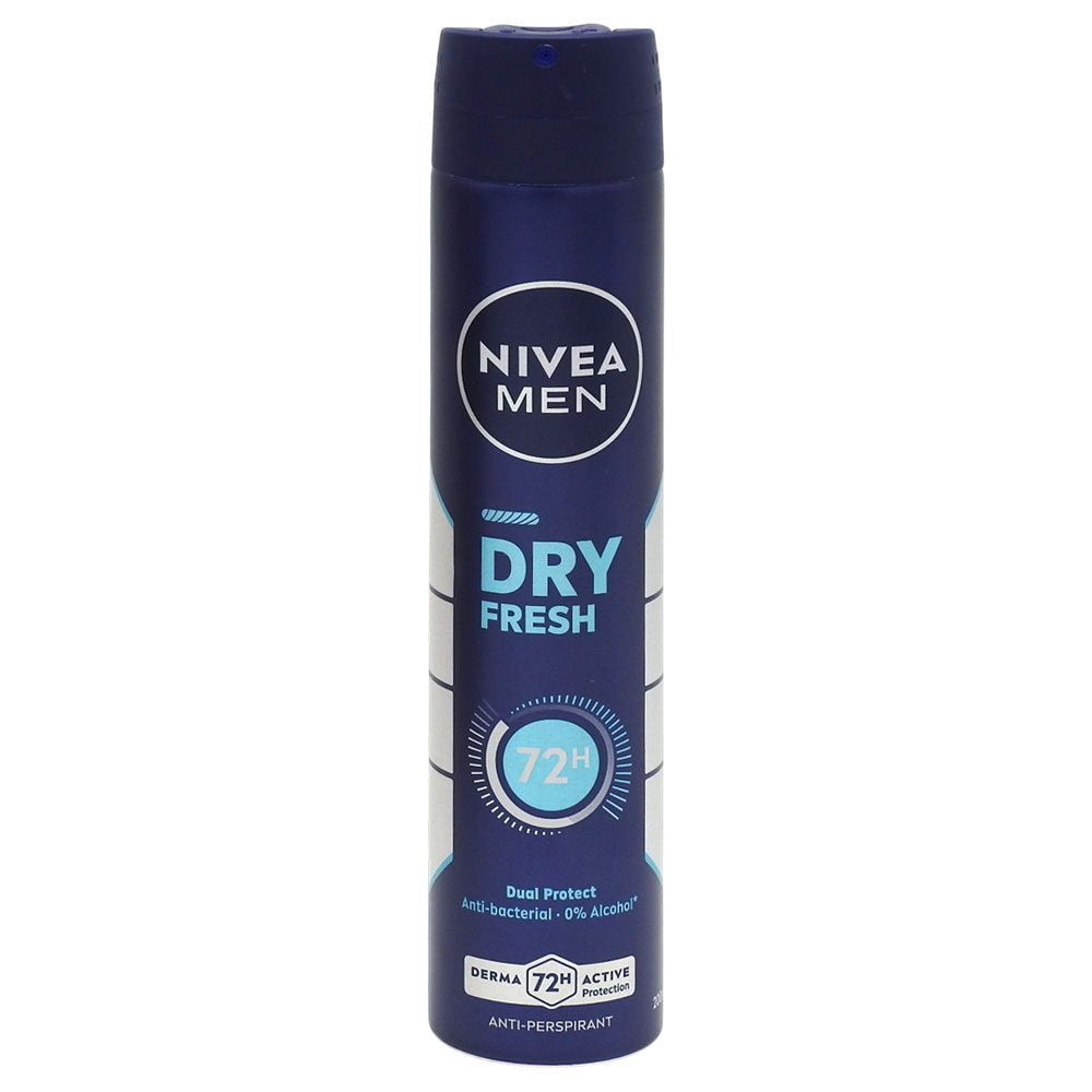 Nivea Men Dry Fresh, Deodorant Antiperspirant Pentru Barbati, Protectie 48h, Spray, 200 ml