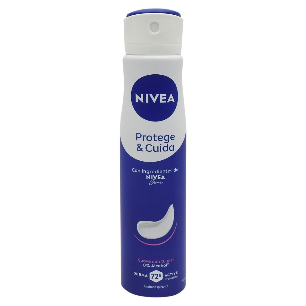 Nivea Antiperspirant Spray Protect & Care, Deodorant pentru Protecție Delicată, Fără Alcool, 250 ml