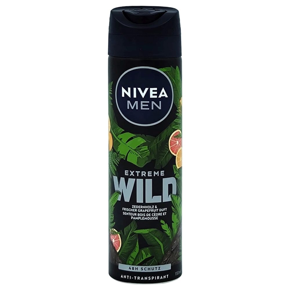 Antiperspirant Nivea Men Extreme Wild, Deodorant Spray Barbati, Protectie 48h, Editie Exotic, 150 ml
