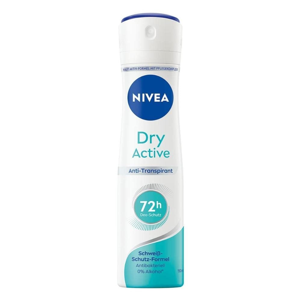 Nivea Dry Active, Deodorant Antiperspirant cu Protecție Dual Active, Spray, 150 ml