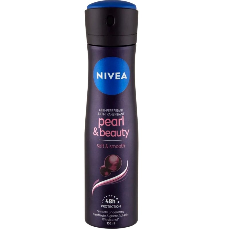 Antiperspirant Spray Nivea Pearl Beauty, Protectie 48h, Uscare Rapida, Extract de Perle, 150 ml