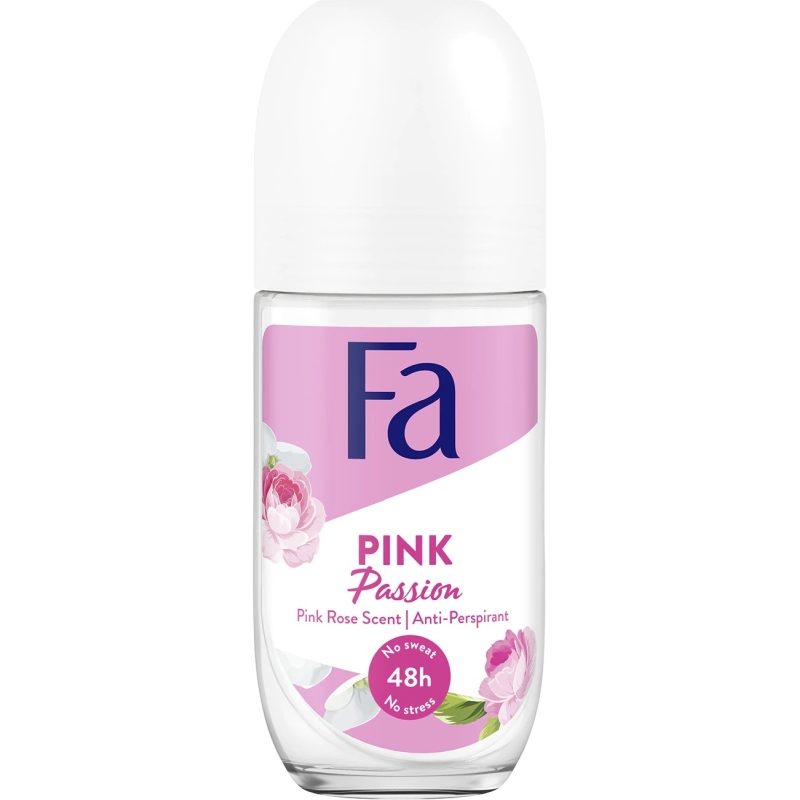 Antiperspirant Roll-On Fa Pink Passion, Protectie 48h, Parfum Floral, 50 ml