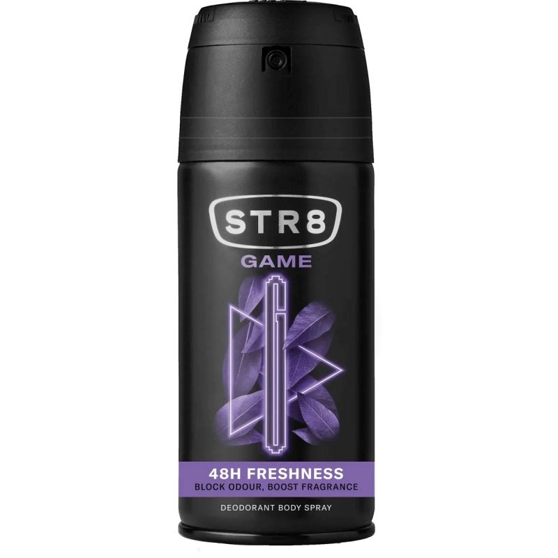 Str8 Game Deodorant Spray Pentru Barbati, Protectie Proaspata, Parfum Lemnos, 150 ml