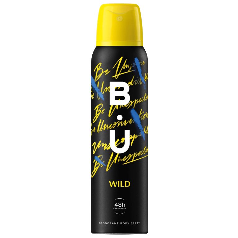 Deodorant Spray BU Wild, Parfum Floral și Lemnos, Prospețime 48 Ore, 150 ml