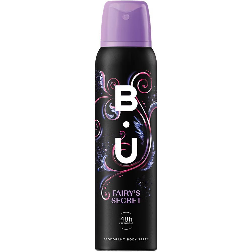 Deodorant Spray BU Fairy's Secret, Parfum Floral Fructat, Protectie 48h, 150 ml