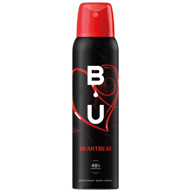 Deodorant Spray B.U. Heartbeat, Parfum Floral Fructat, Prospețime 48 Ore, 150 ml