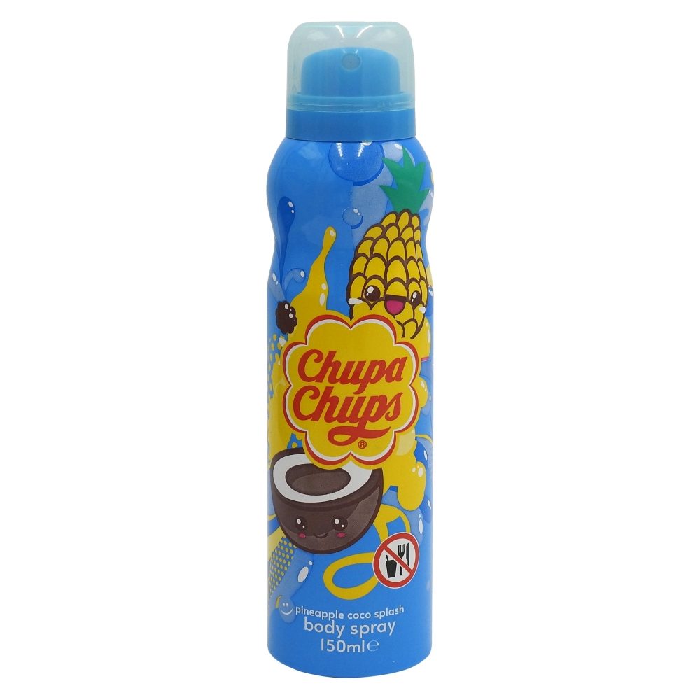Deodorant Spray Chupa Chups, Aroma Pineapple Coco Splash, Note Fructate de Ananas si Cocos, 150 ml