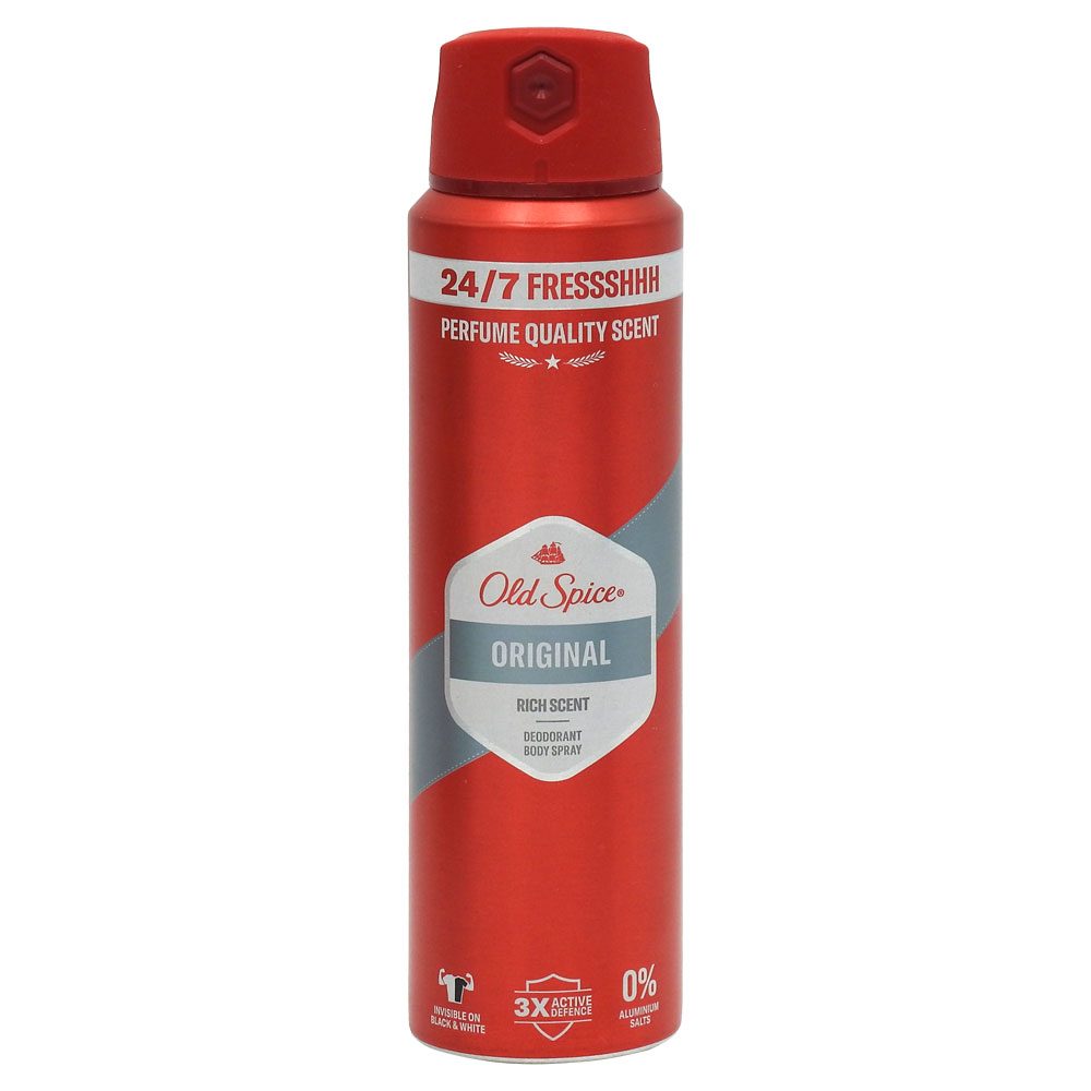 Old Spice Original, Deodorant Spray Corp, Parfum Clasic Reîmprospătat, Protecție Împotriva Mirosurilor, 150 ml