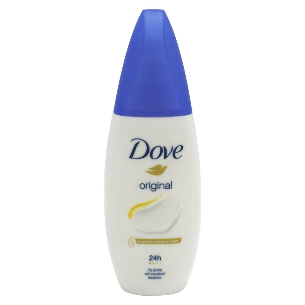 Dove Deodorant Spray Original, Protectie 48h Fara Gaz, Formula Hidratanta cu 1/4 Crema, Tip Pompa, 75 ml