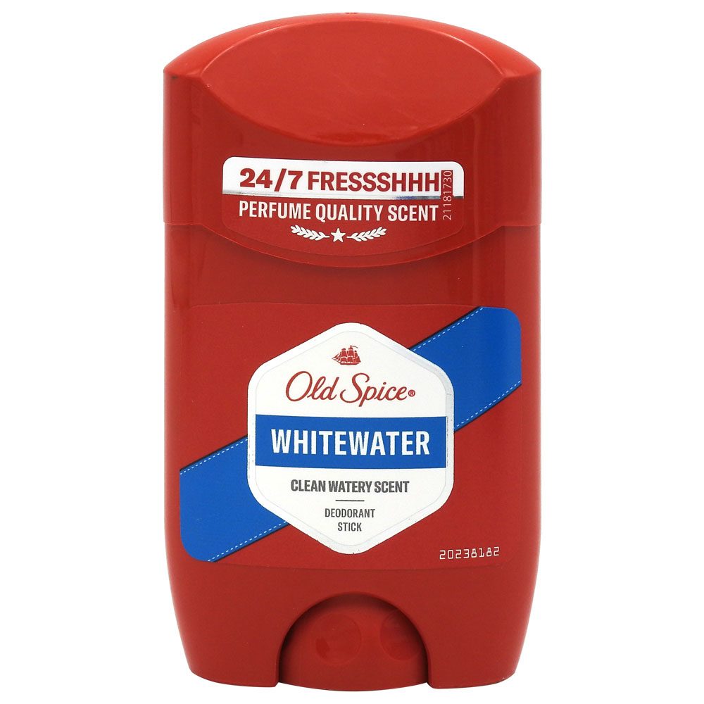 Old Spice Whitewater Antiperspirant Stick, Protectie Impotriva Mirosurilor Neplacute, Tehnologie Anti-Pete Albe, 50 ml