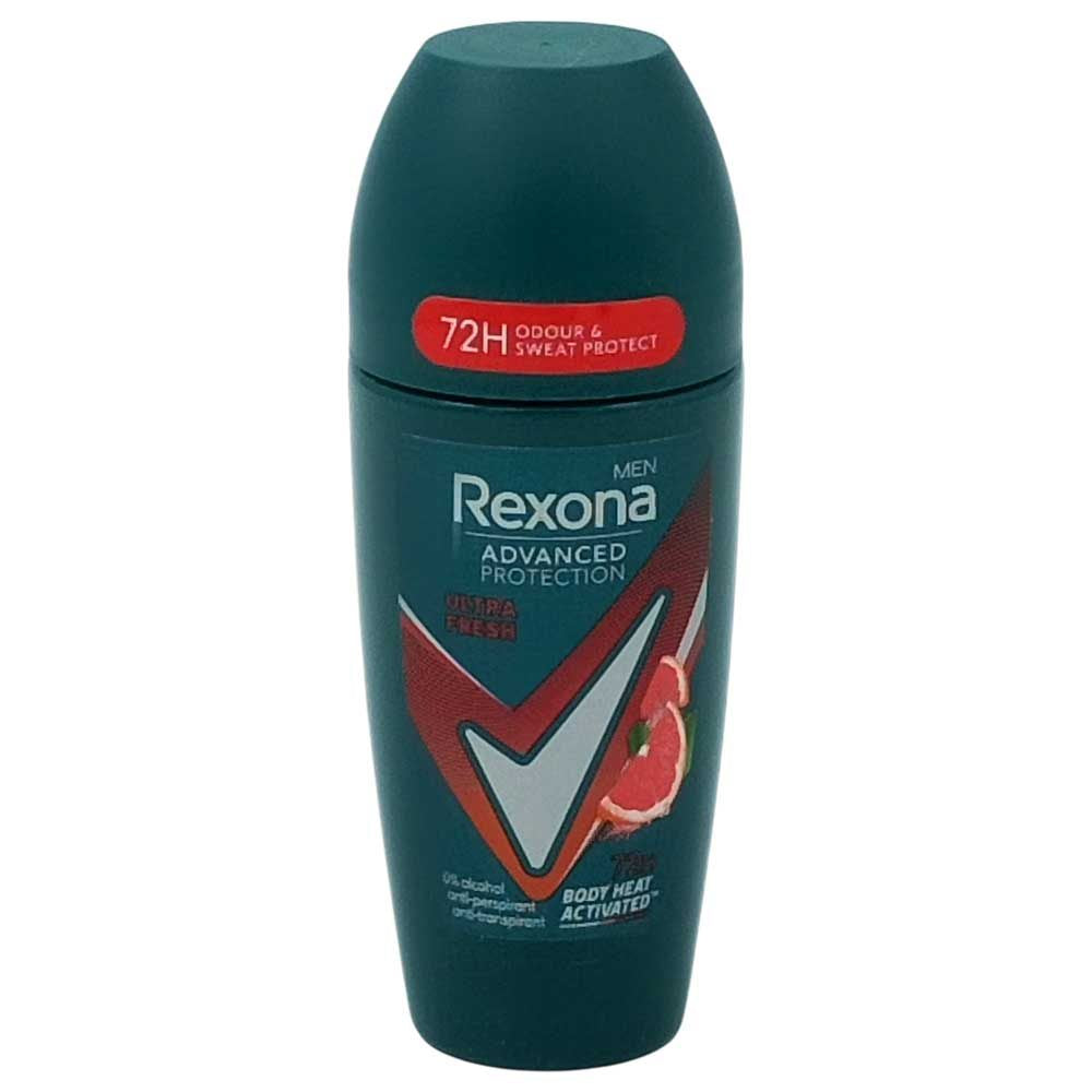 Rexona Men Advanced Ultra Fresh, Antiperspirant Roll-On, Protectie 72 Ore, Tehnologie MotionSense, 50 ml