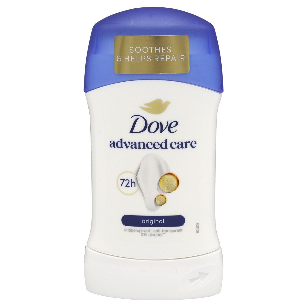 Dove Antiperspirant Stick Advanced Care Original, Protectie 48h, Hidratare Cu Tehnologia Triple Moist, 50 ml