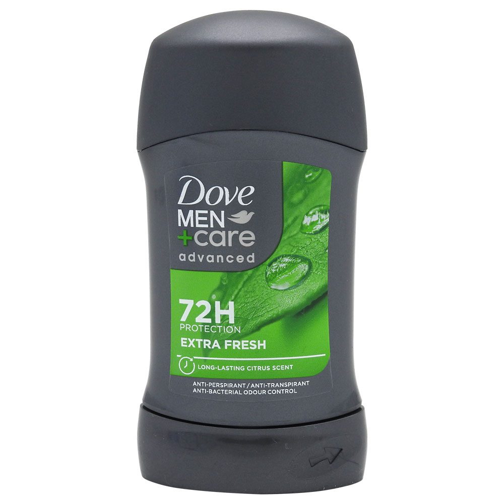 Dove Men+Care Antiperspirant Stick, Protectie 72h Advanced Care, Tehnologie Triple Action, Extra Fresh, 50 ml