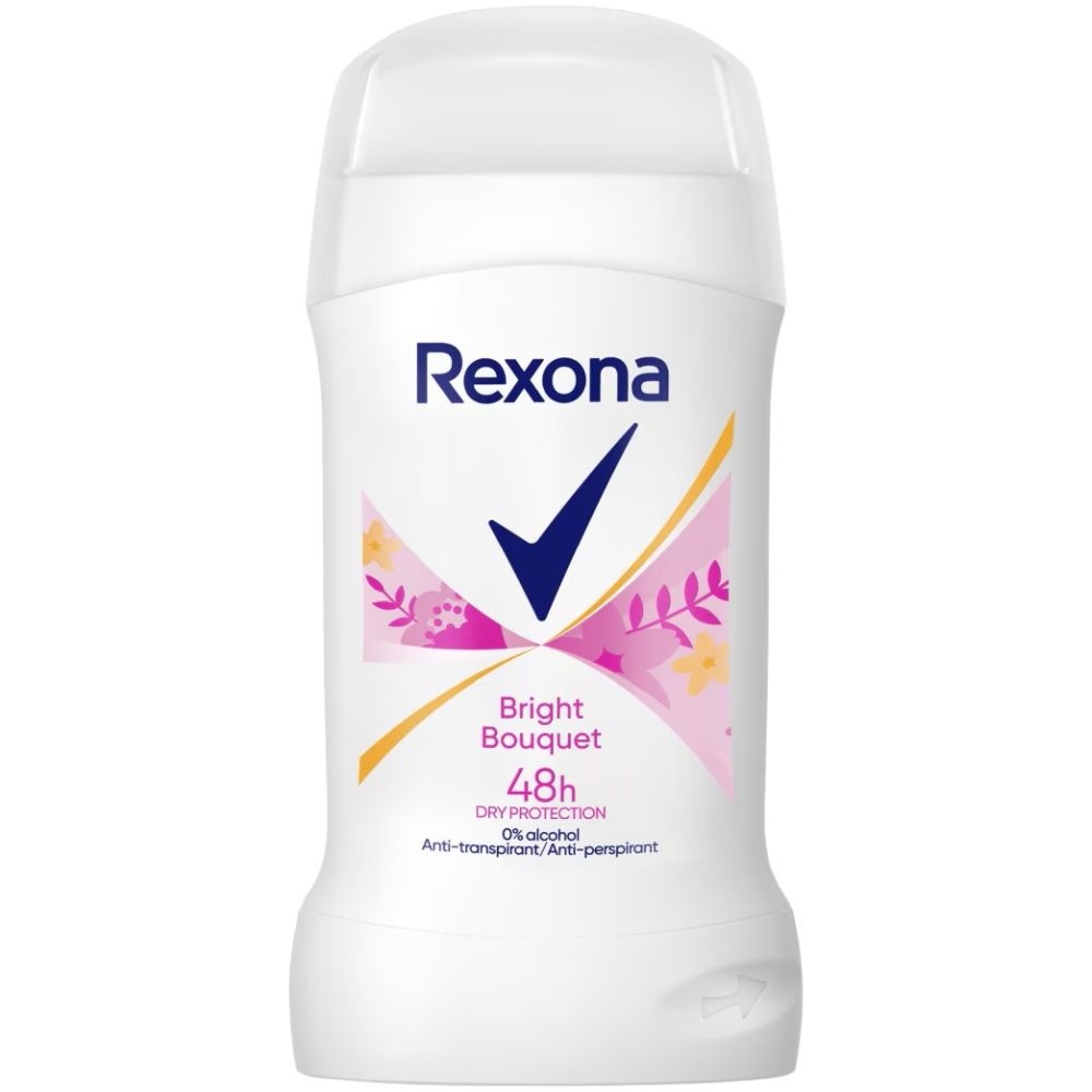 Antiperspirant Stick Rexona MotionSense Bright Bouquet, Protectie 48h Impotriva Transpiratiei, Parfum Floral de Iasomie si Trandafir, 50 ml