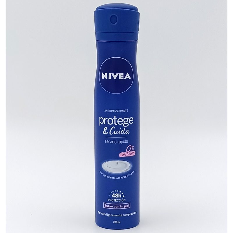 Nivea Protect & Care, Deodorant Spray Antiperspirant, Protectie 48h, Ingrijire Delicata, 200 ml