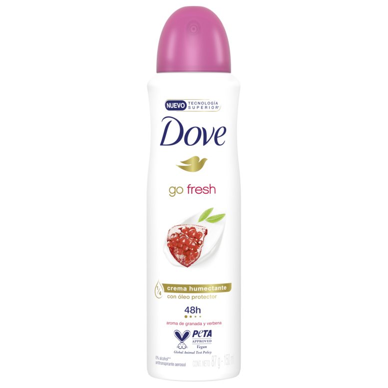Dove Deodorant Antiperspirant Spray, Go Fresh Pomegranate si Lemon Verbena, Protectie 48h, Fara Alcool, 150 ml