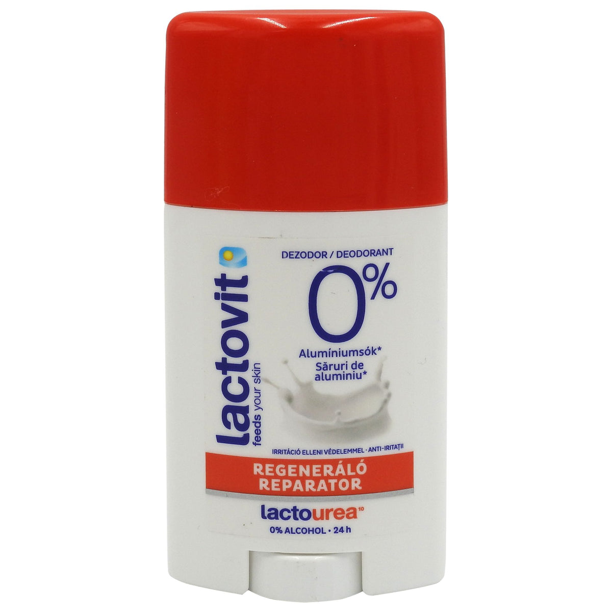 Lactovit Lactourea Deodorant Stick, Protectie Intensiva cu Acid Lactic si Puree, Formula Hidratanta pentru Piele Foarte Uscata, 60 ml