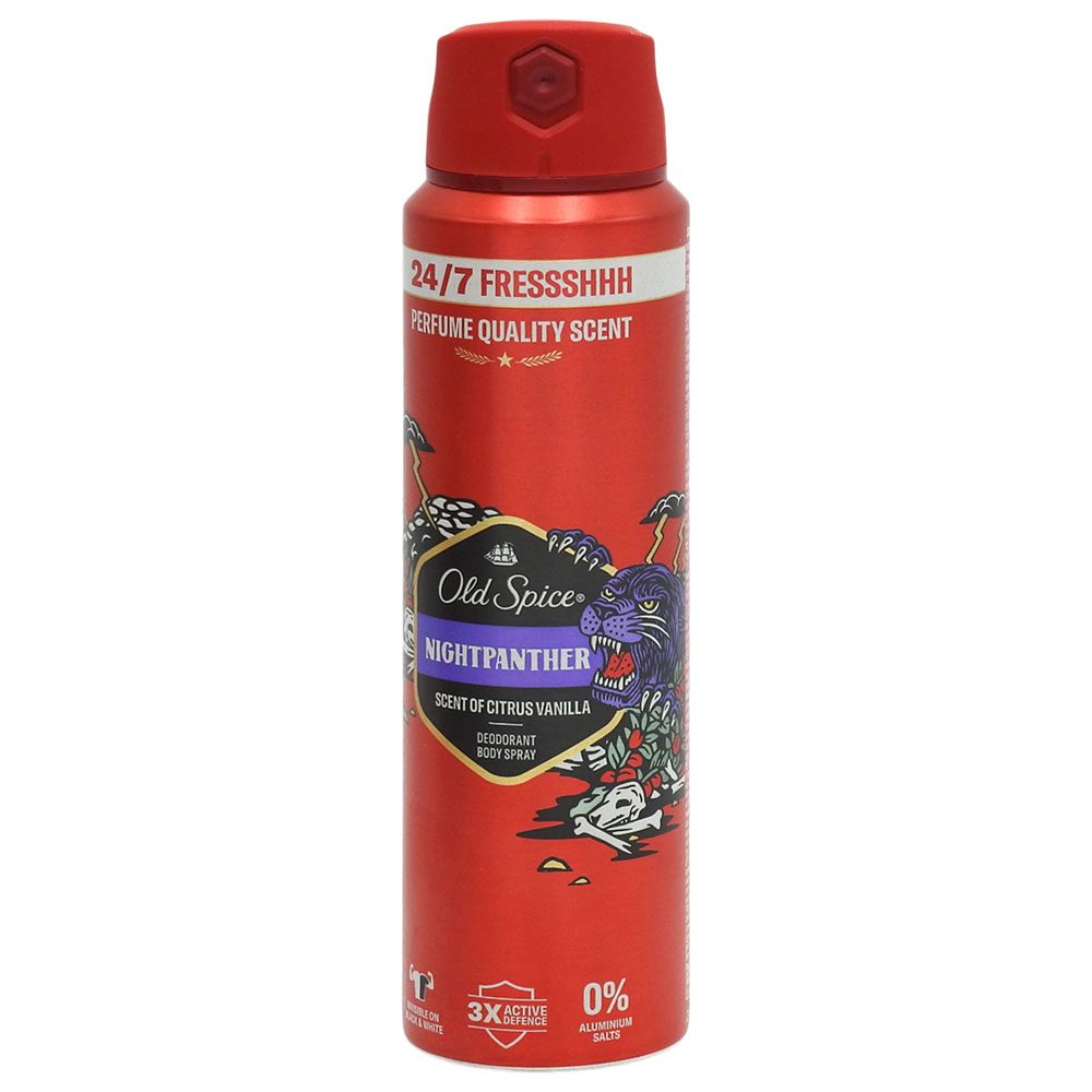 Old Spice Night Panther, Deodorant Spray Pentru Barbati, Protectie Impotriva Mirosurilor Neplacute, 150 ml