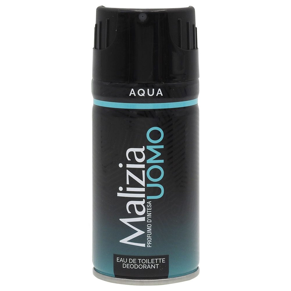 Deodorant Spray Malizia Uomo Aqua, Prospețime Intensă, Parfum Masculin, 150 ml