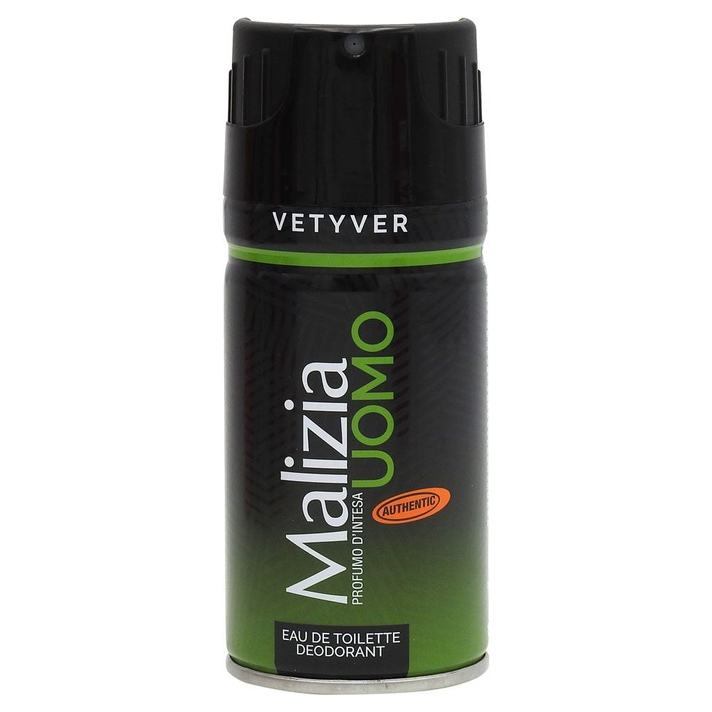 Malizia, Deodorant Spray Barbati, Aroma Vetyver, Protectie 24 Ore, 150 ml