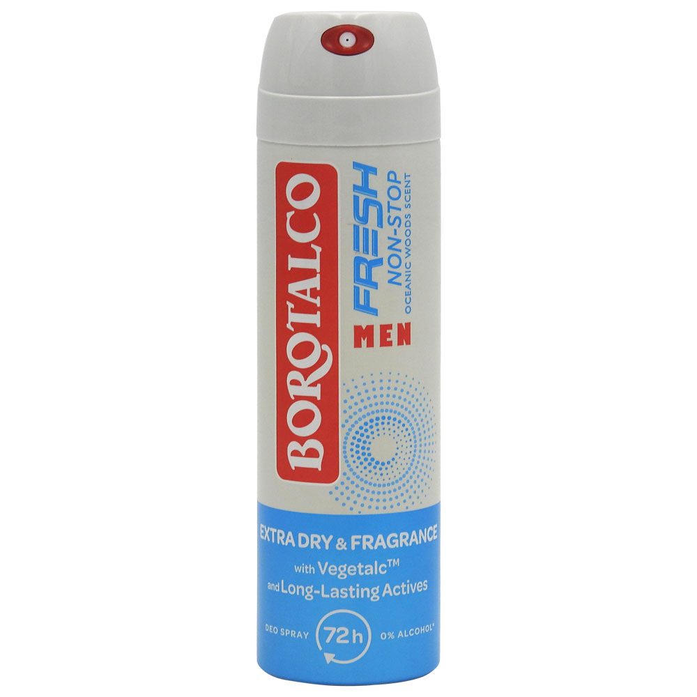 Deodorant Antiperspirant Spray Borotalco Men Fresh, Protectie 72h, Parfum Proaspat, Fara Alcool, 150 ml