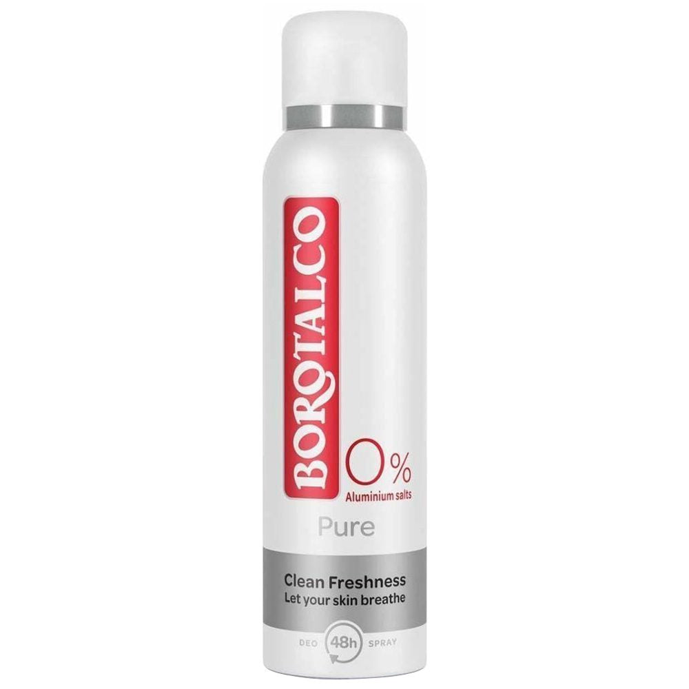 Deodorant Antiperspirant Borotalco Pure, Tehnologie Microtalc, Freshness and Clean, Spray 150 ml