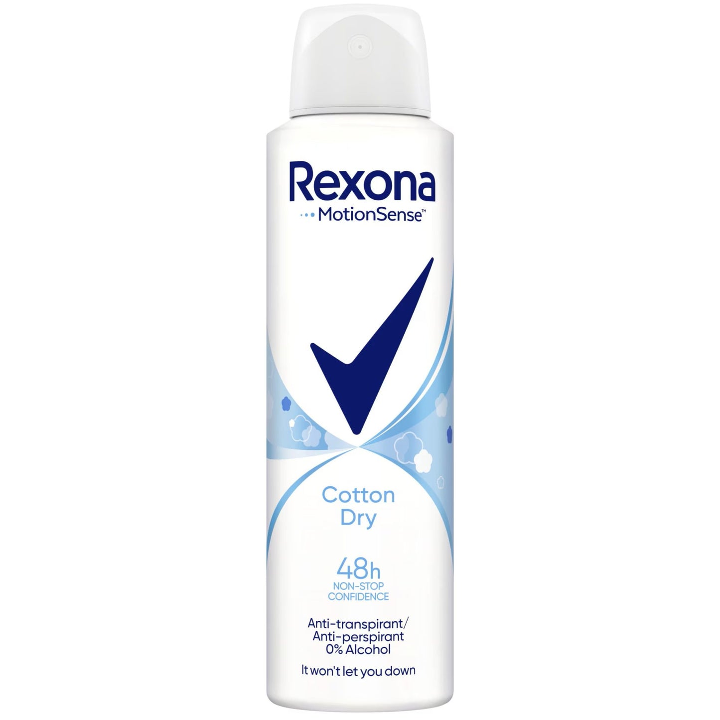 Rexona Antiperspirant Deodorant, Protecție 48h, Spray, 150 ml, Cotton