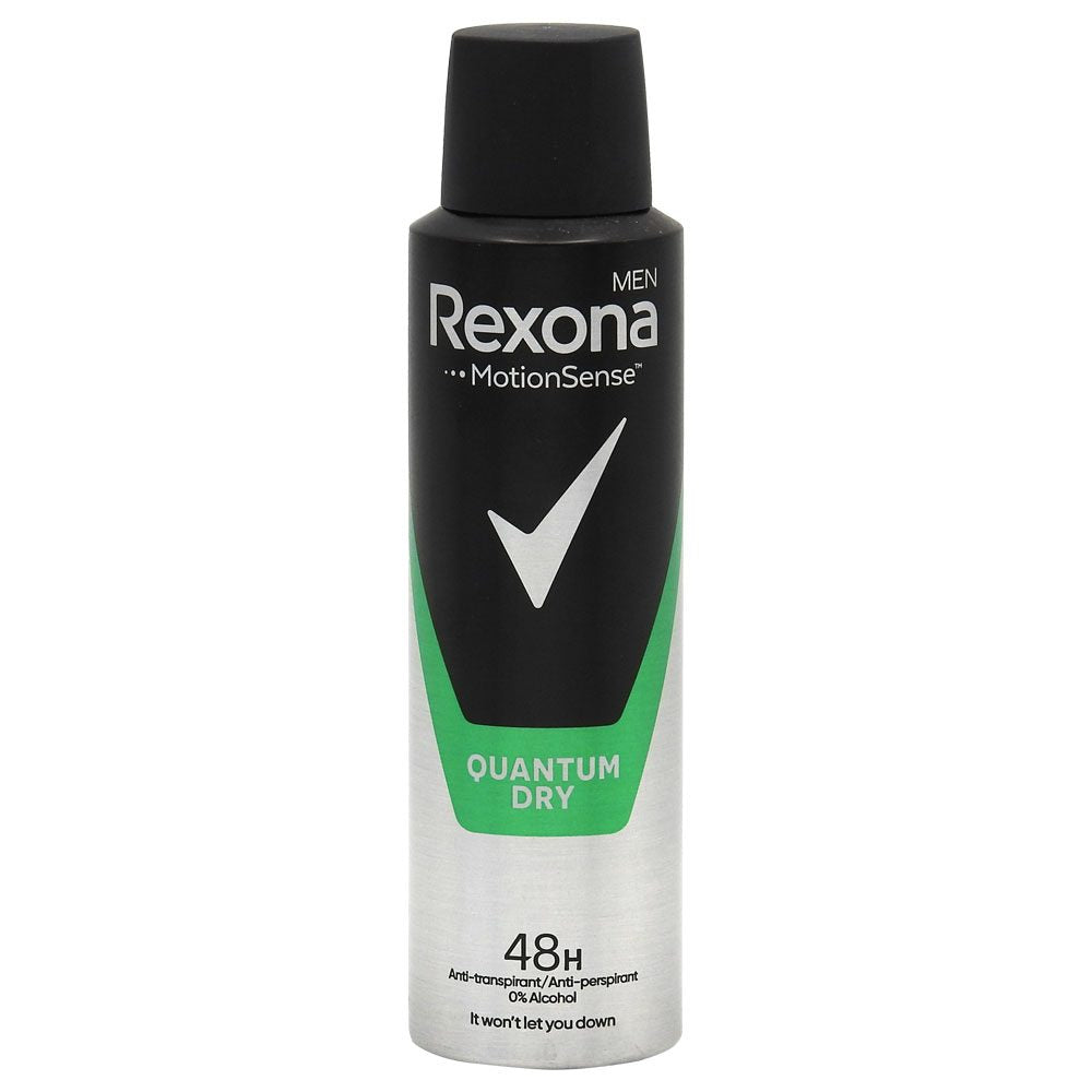 Rexona Men Quantum, Antiperspirant Spray, Protectie 48 Ore, Tehnologie MotionSense, 150 ml