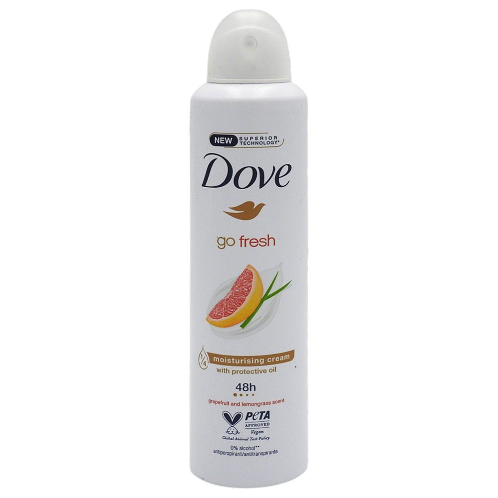 Dove Deodorant Antiperspirant Spray, Go Fresh Grapefruit si Lemongrass, Protectie 48h, 250 ml