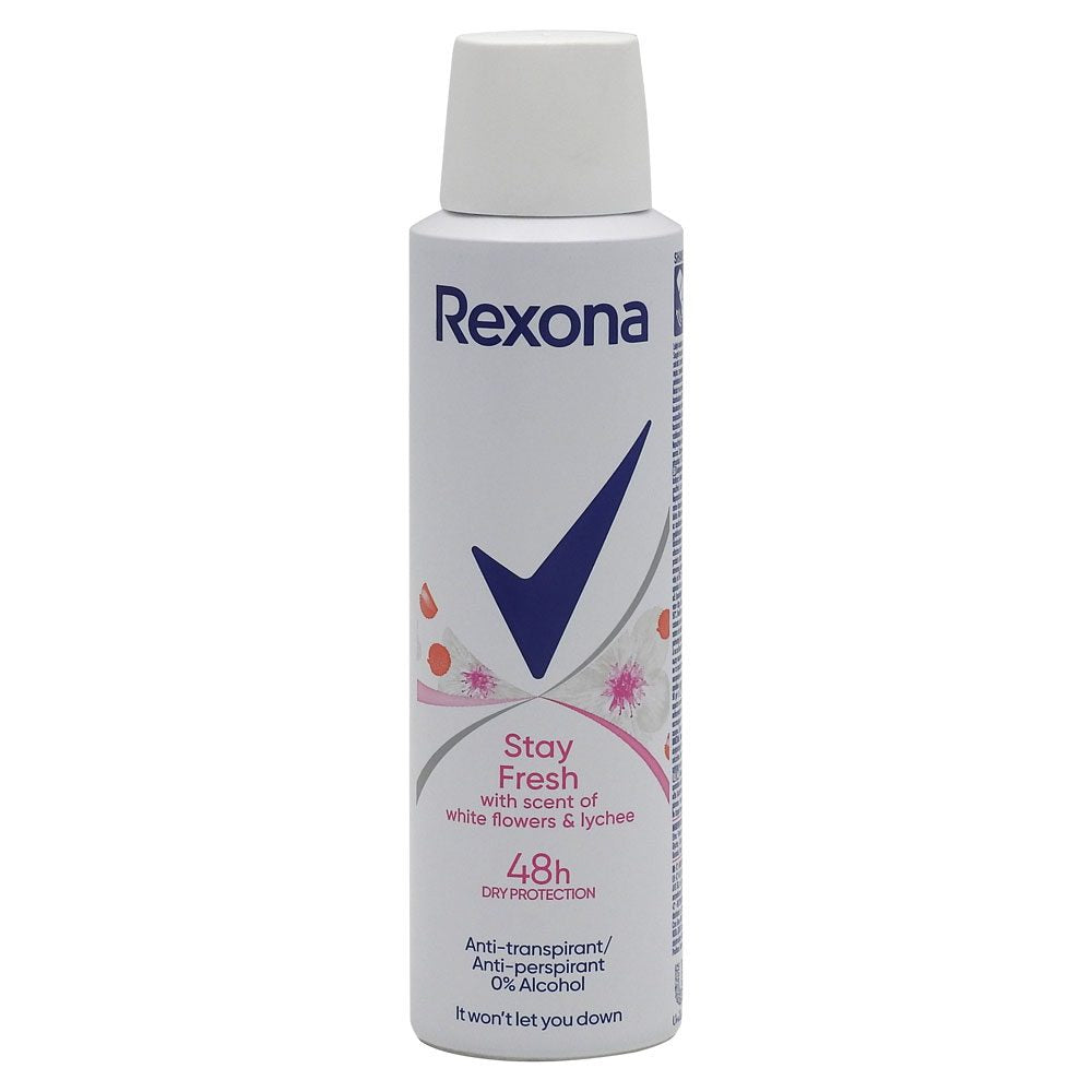 Rexona Deodorant Antiperspirant, Flori Albe Litchi, 150 ml