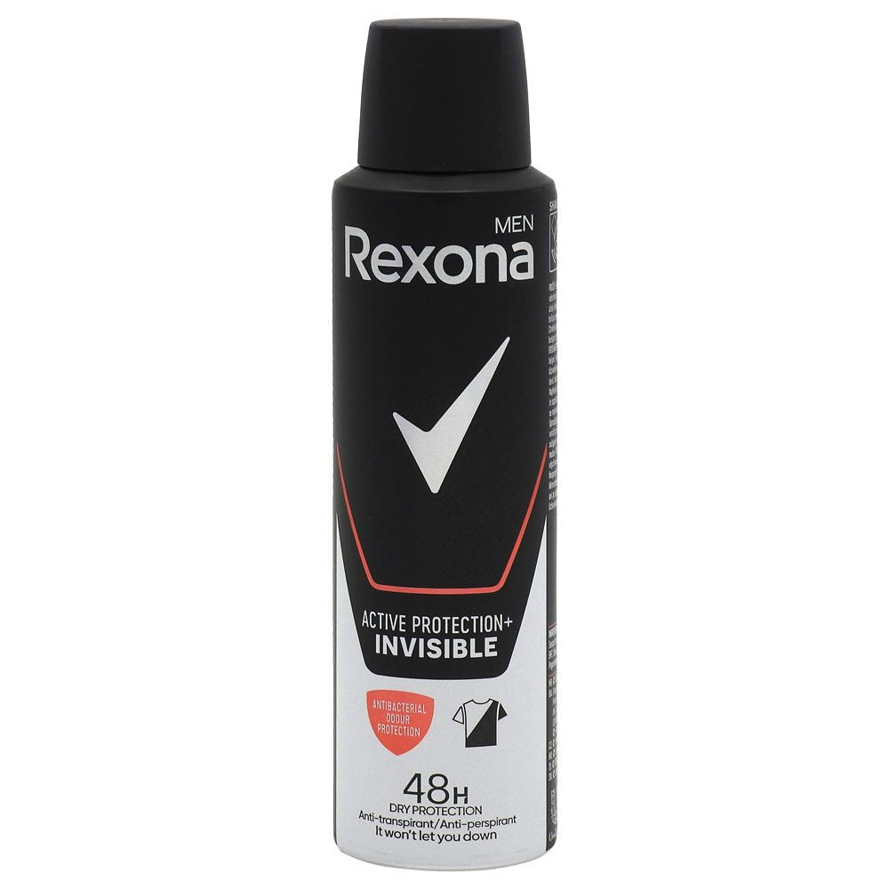 Rexona Deodorant Antiperspirant, Bărbați, Invisible Active, 150 ml