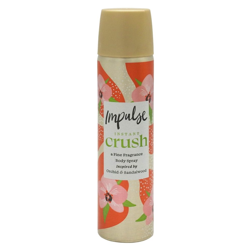 Deodorant Spray Impulse Crush, Parfum Floral și Fructat, Protecție Zilnică, Tub 75 ml