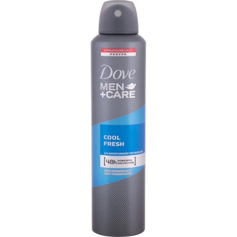 Dove Men+Care Antiperspirant Deodorant Spray, Tehnologie Cool Fresh, Protectie 48 Ore, 250 ml