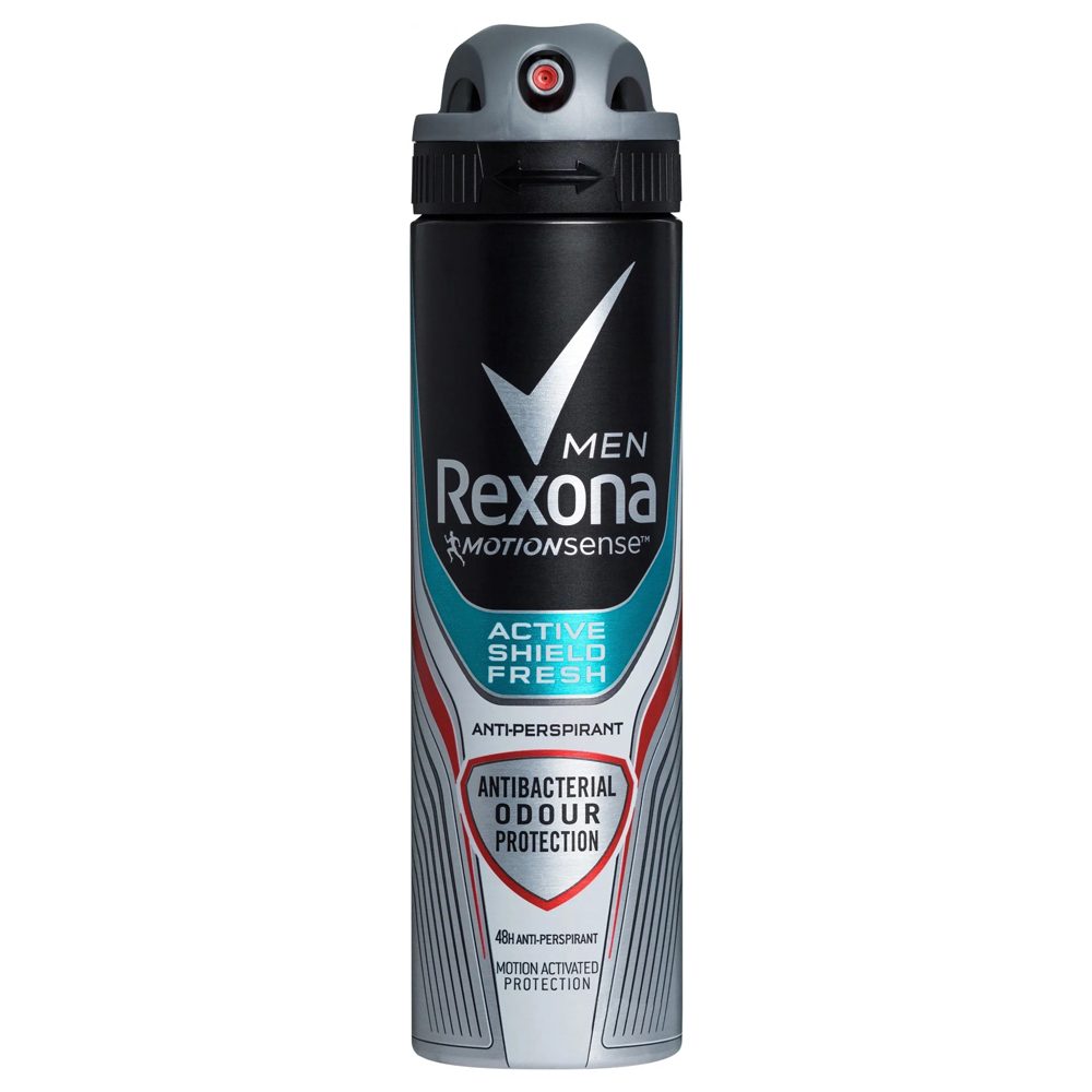 Rexona Men Active Shield Fresh, Deodorant Antiperspirant Spray, Protectie Antibacteriana, 150 ml