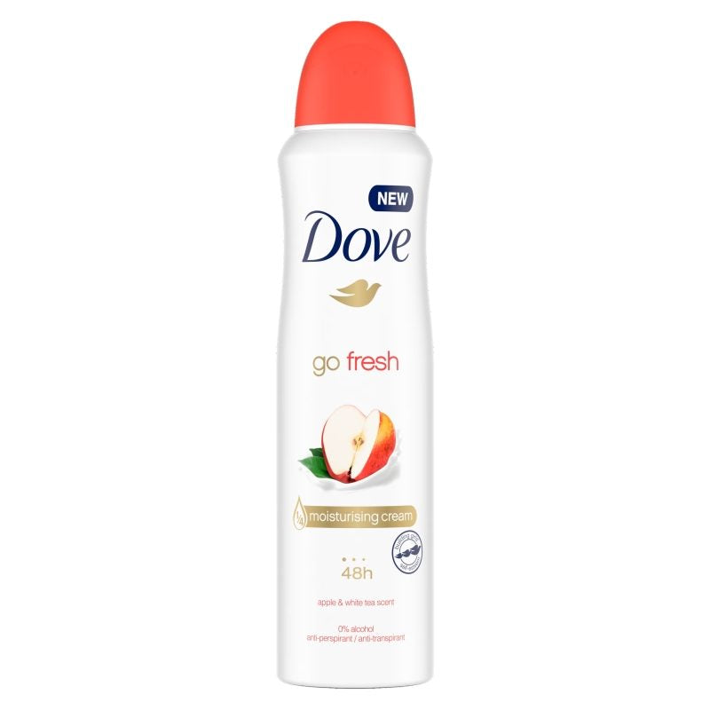 Dove Antiperspirant Spray, Protectie 48h, Parfum de Mar si Ceai Alb, Fara Alcool, 150 ml