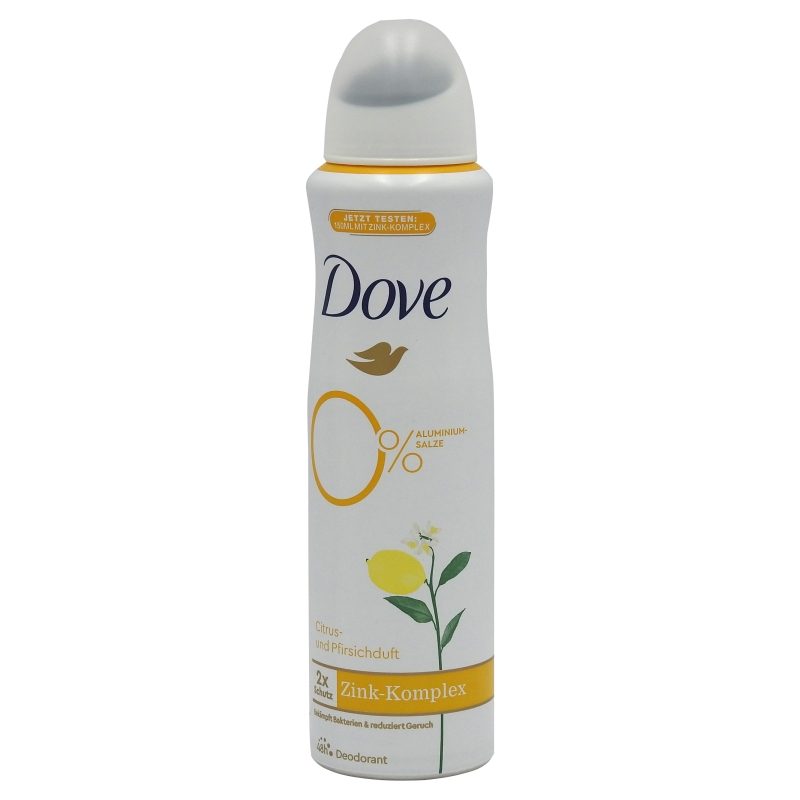 Deodorant Antiperspirant Dove Zinc Complex, Protectie 48 Ore fara Saruri de Aluminiu, Aroma de Lamaie si Apa de Trandafiri, Spray 150 ml