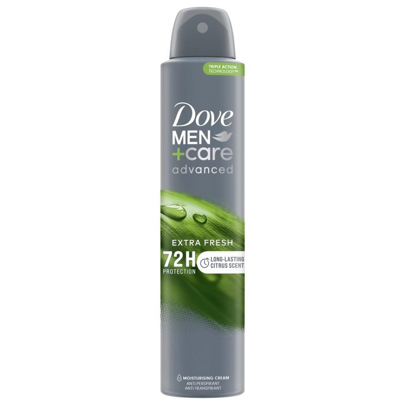 Dove Men+Care Advanced Care Extra Fresh, Deodorant Antiperspirant Spray, Protectie 72 Ore, 150 ml