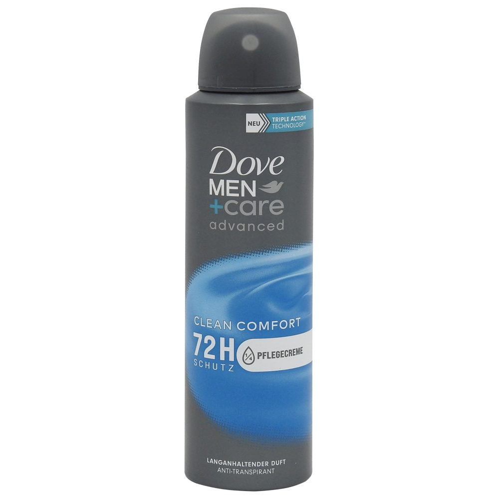 Dove Men+Care Advanced Care Clean Comfort, Deodorant Antiperspirant Spray, Protectie 72 Ore, 150 ml